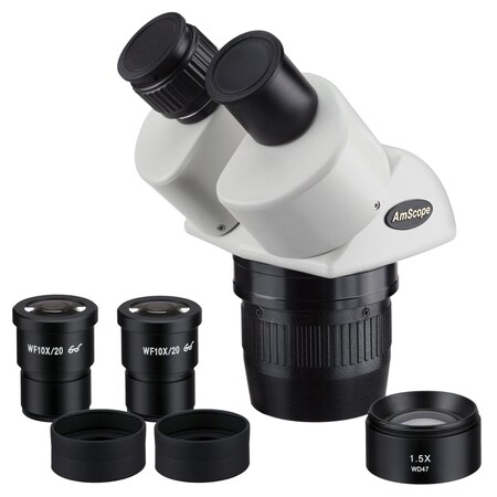 thumbnail image 2 of AmScope SW24TX Trinocular Stereo Microscope Head - 10x, 20x, 40x Super Widefield, 3-Head 2 of 5
